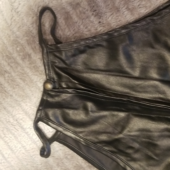 Sexy Faux Leather Dress - Picture 5 of 12